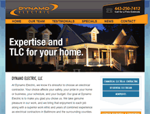 Tablet Screenshot of dynamoelectricllc.com